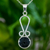 Jade pendant necklace, 'Polochic River' - Unique Sterling Silver and Jade Pendant Necklace thumbail