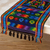 Cotton table runner, 'Ebony Quetzal' - Cotton table runner (image 2) thumbail