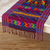 Cotton table runner, 'Colorful Quetzal' - Central American Handwoven Cotton Table Runner thumbail