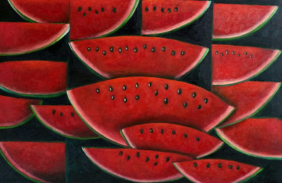 'Watermelons' - Still Life Expressionist Painting