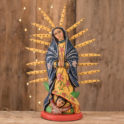 Wood sculpture, Our Lady of Guadalupe