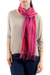 Cotton scarf, 'Orchid Fiesta' - Artisan Crafted Multicolor Handmade Cotton Scarf (image 2b) thumbail