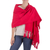 Wool blend shawl, 'Red Islands' - Artisan Crafted Women's Wool Blend Shawl thumbail
