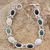 Jade and yellow quartz link bracelet, 'Jocotenango Rainbow' - Handcrafted Sterling Silver Link Jade Bracelet thumbail