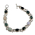 Jade and yellow quartz link bracelet, 'Jocotenango Rainbow' - Handcrafted Sterling Silver Link Jade Bracelet thumbail