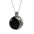 Jade pendant necklace, 'Quetzal Eclipse' - Sun and Moon Sterling Silver Pendant Jade Necklace (image 2c) thumbail