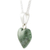 Jade heart necklace, 'Love Immemorial' - Artisan Crafted Heart Shaped Jade Pendant Necklace (image 2b) thumbail