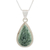 Jade pendant necklace, 'Green Sacred Quetzal' - Unique Sterling Silver Pendant Jade Necklace thumbail