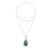 Jade pendant necklace, 'Green Sacred Quetzal' - Unique Sterling Silver Pendant Jade Necklace (image 2c) thumbail