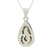 Jade pendant necklace, 'Green Sacred Quetzal' - Unique Sterling Silver Pendant Jade Necklace (image 2e) thumbail