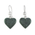 Pendientes corazón de jade - Aretes colgantes de jade en forma de corazón de América Central