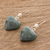 Jade heart earrings, 'Love Immemorial' - Heart Shaped Jade Dangle Earrings from Central America (image 2b) thumbail