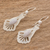 Jade dangle earrings, 'Lilac Peacock' - Artisan Crafted Sterling Silver Jade Dangle Earrings (image 2b) thumbail