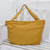 Cotton tote handbag, 'Guatemala Warmth' - Guatemalan Mustard Yellow Handwoven Cotton Tote Handbag thumbail