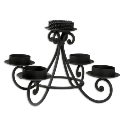 Collectible Iron Candleholder from Guatemala