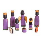 Pinewood Nativity Scene, 'Devotion' (set of 10) - Artisan Crafted Christianity Wood Nativity Scene (Set of 10)