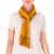 Cotton scarf, 'Summer Blues' - Artisan Handloomed Blue and Yellow Cotton Scarf  (image 2a) thumbail