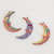 Wandschmuck aus Keramik, 'Crescent Moon Magic' (3er-Set) - Wandschmuck aus Keramik (3er-Set)