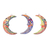 Ceramic wall adornments, 'Crescent Moon Magic' (set of 3) - Ceramic wall adornments (Set of 3) thumbail