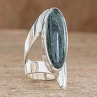 Anillo de cóctel de jade, 'Nature Immortal'