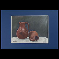'Clay Jars' - Still Life Realist Acrylic Painting