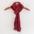 Rayon chenille scarf, 'Scarlet Dreamer' - Rayon Chenille Scarf