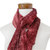 Rayon chenille scarf, 'Scarlet Dreamer' - Rayon Chenille Scarf (image 2c) thumbail