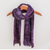 Rayon chenille scarf, 'Orchid Dreamer' - Bamboo chenille and cotton scarf thumbail