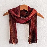 Cotton blend scarf, 'Autumn Dreamer' - Cotton Blend scarf