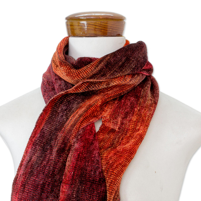 Cotton blend scarf, 'Autumn Dreamer' - Cotton Blend scarf