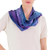 Rayon chenille scarf, 'Sapphire Dreamer' - Rayon Chenille Scarf (image 2b) thumbail