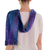 Rayon chenille scarf, 'Sapphire Dreamer' - Rayon Chenille Scarf (image 2c) thumbail