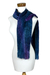 Rayon chenille scarf, 'Sapphire Dreamer' - Bamboo chenille and cotton scarf (image 2d) thumbail