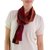 Rayon scarf, 'Solola Sunset' - Handcrafted Red Ombre Bamboo fibre Scarf (image 2a) thumbail