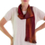 Rayon scarf, 'Solola Sunset' - Handcrafted Red Ombre Bamboo fibre Scarf (image 2b) thumbail