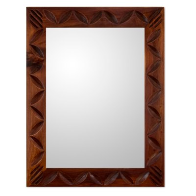 Central American Contemporary Wood Mirror