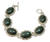 Jade link bracelet, 'Princess of the Forest' - Fair Trade Sterling Silver Green Jade Link Bracelet thumbail