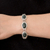 Jade link bracelet, 'Princess of the Forest' - Fair Trade Sterling Silver Green Jade Link Bracelet (image 2j) thumbail