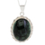 Jade pendant necklace, 'Princess of the Forest' - Central American Sterling Silver Jade Pendant Necklace thumbail