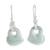 Jade heart earrings, 'Heavenly Love' - Artisan Crafted Heart Shaped Jade Dangle Earrings (image 2a) thumbail