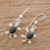 Jade dangle earrings, 'Marine Turtles' - Handcrafted Sterling Silver Sea Life Dangle Jade Earrings (image 2b) thumbail