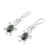 Jade dangle earrings, 'Marine Turtles' - Handcrafted Sterling Silver Sea Life Dangle Jade Earrings
