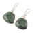 Jade dangle earrings, 'Dark Maya Quetzal' - Hand Made Sterling Silver Dangle Jade Earrings (image 2c) thumbail