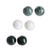 Jade stud earrings, 'Maya Moons' (set of 3) - Handmade Sterling Silver Jade Stud Earrings (Set of 3) (image 2c) thumbail