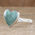 Jade heart ring, 'Love Immemorial' - Unique Heart Shaped Sterling Silver Jade Cocktail Ring (image 2b) thumbail