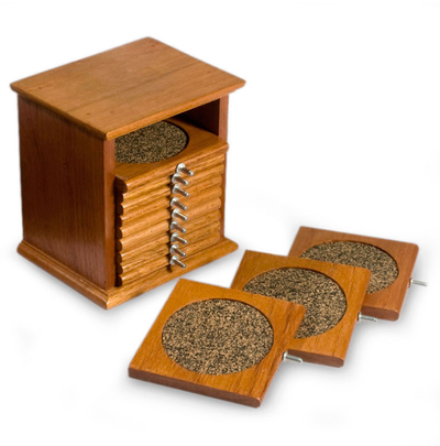 coasters with holder