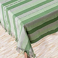 Cotton tablecloth, 'Life in the Forest' - Cotton tablecloth