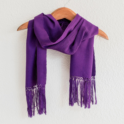 Cotton scarf, Maya Orchid