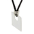 Leather pendant necklace, 'Jocotenango Glow' - Artisan Crafted Modern Sterling Silver Pendant Necklace (image 2d) thumbail