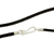 Leather pendant necklace, 'Jocotenango Glow' - Artisan Crafted Modern Sterling Silver Pendant Necklace (image 2e) thumbail